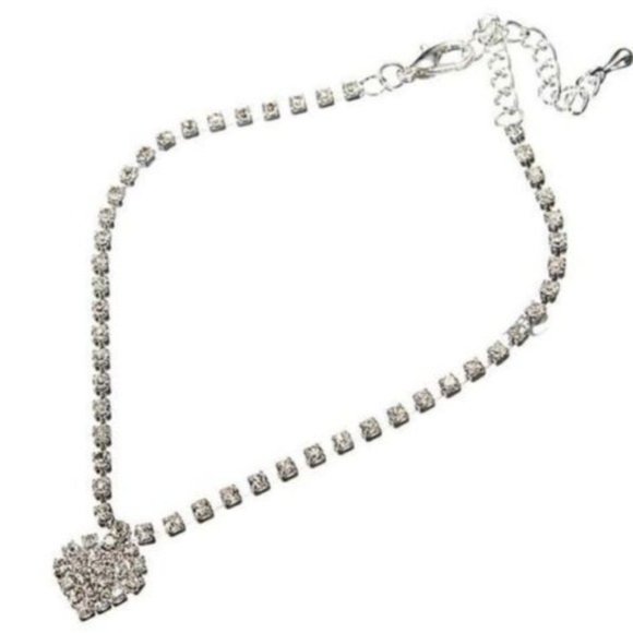Frederick's of Hollywood Sexy Crystal Heart Anklet - Picture 3 of 7
